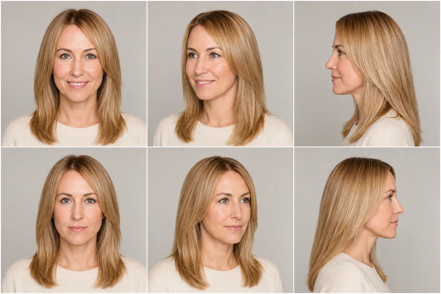The AI-created Jnana 9 curator, a blonde woman with a warm smile